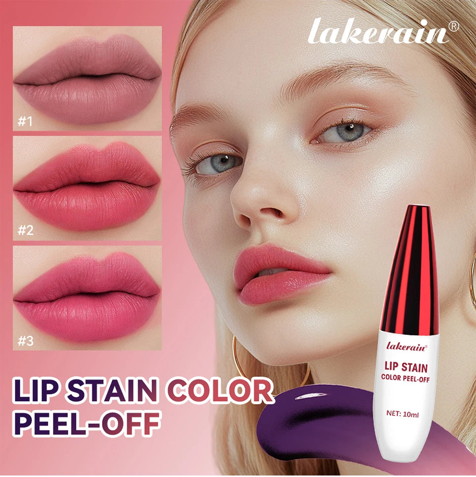 Peel Off Lip Stain Waterproof Matte Lipstick Long Lasting Tint for Women Daily Wear - 7