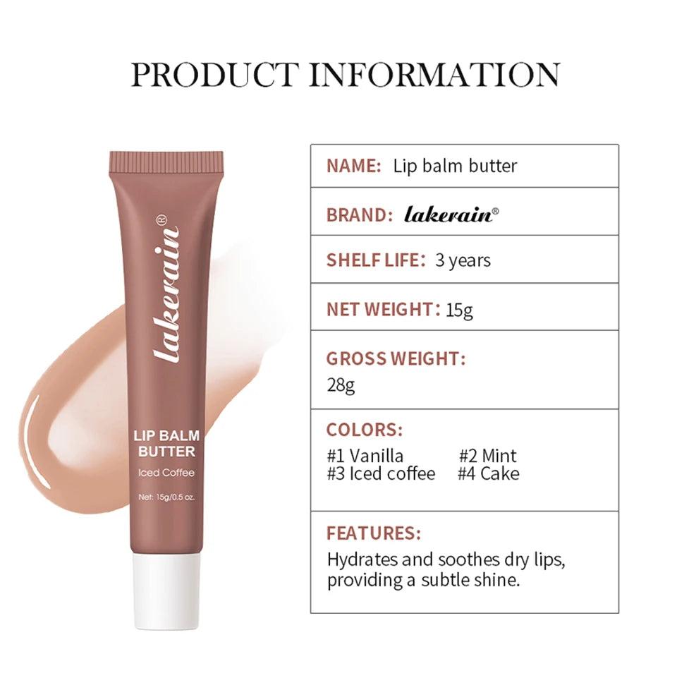 Lip Balm Butter Moisturizing Lip Gloss for Daily Hydration and Shiny Smooth Lips
