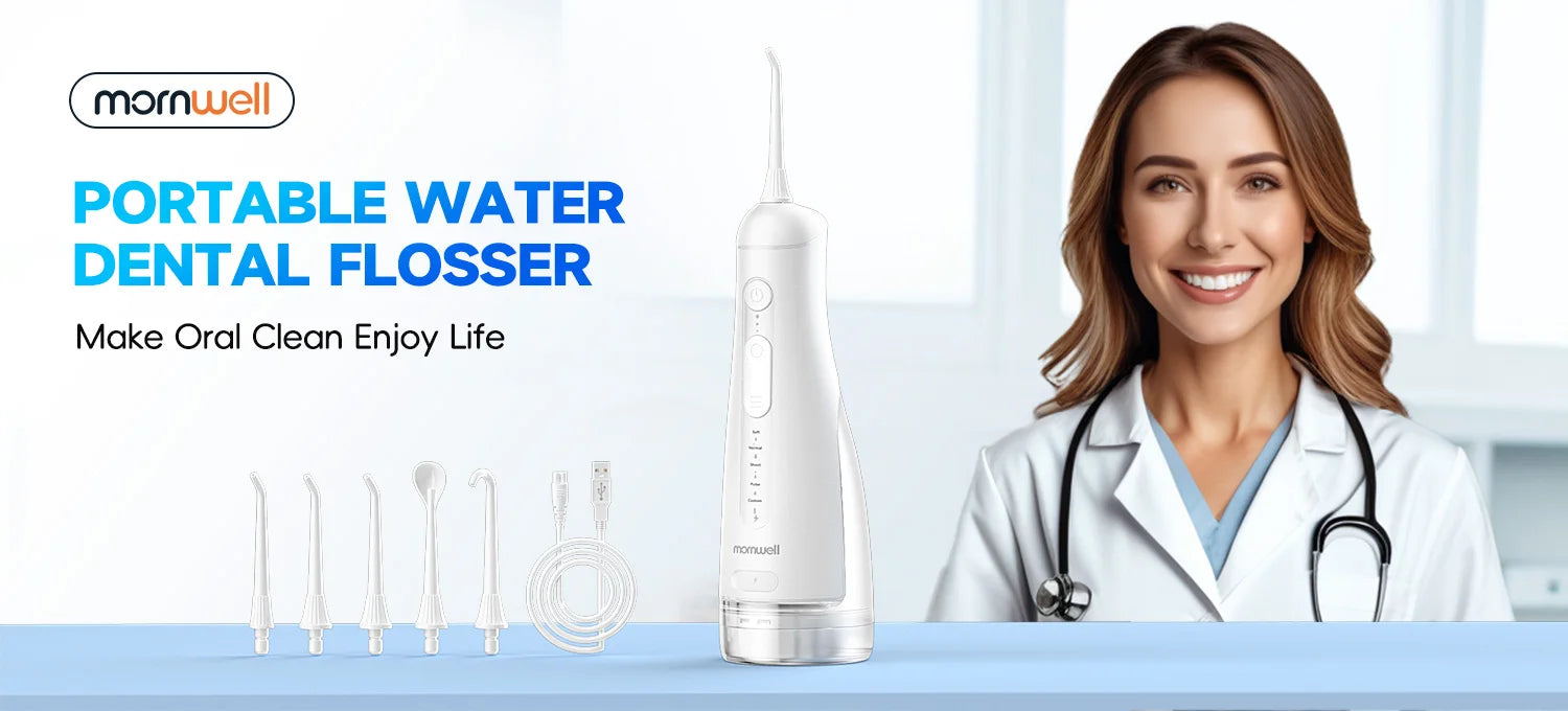 Portable Water Flosser Nasal Rinse Combo Oral Care Sinus Cleaning Kit for Home and Travel Use - 7
