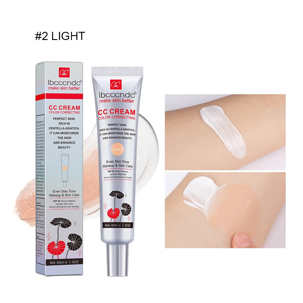 Color Correcting CC Cream Moisturizing Foundation for Women Daily Makeup Routine and Skin Care