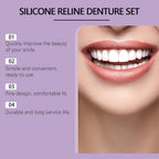 Denture Reline Kit Soft Silicone False Teeth Care Set for Seniors at Home Daily Comfort