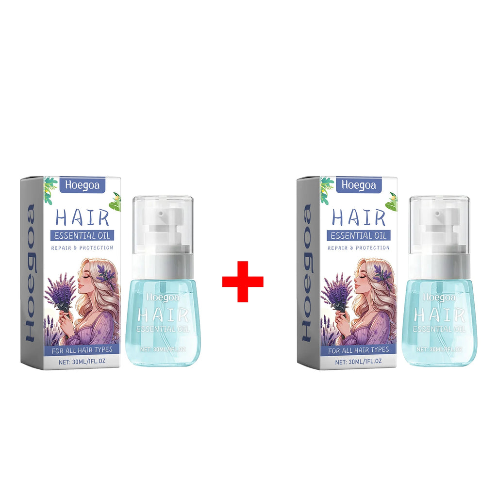 Lavender Hair Essential Oil Repair Anti Frizz Serum for Dry Damaged Hair and Healthy Scalp Roots