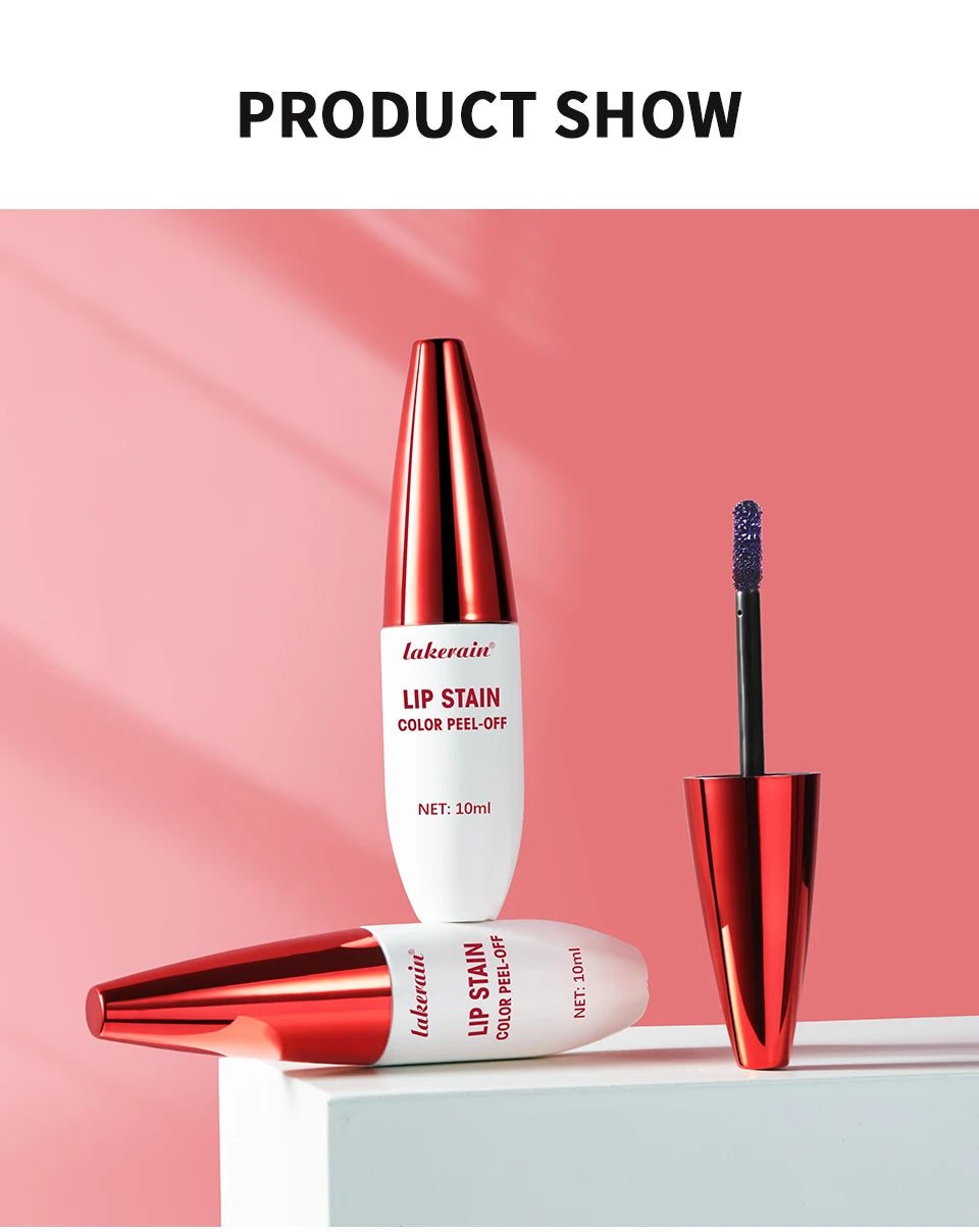 Peel Off Lip Stain Waterproof Matte Lipstick Long Lasting Tint for Women Daily Wear - 14