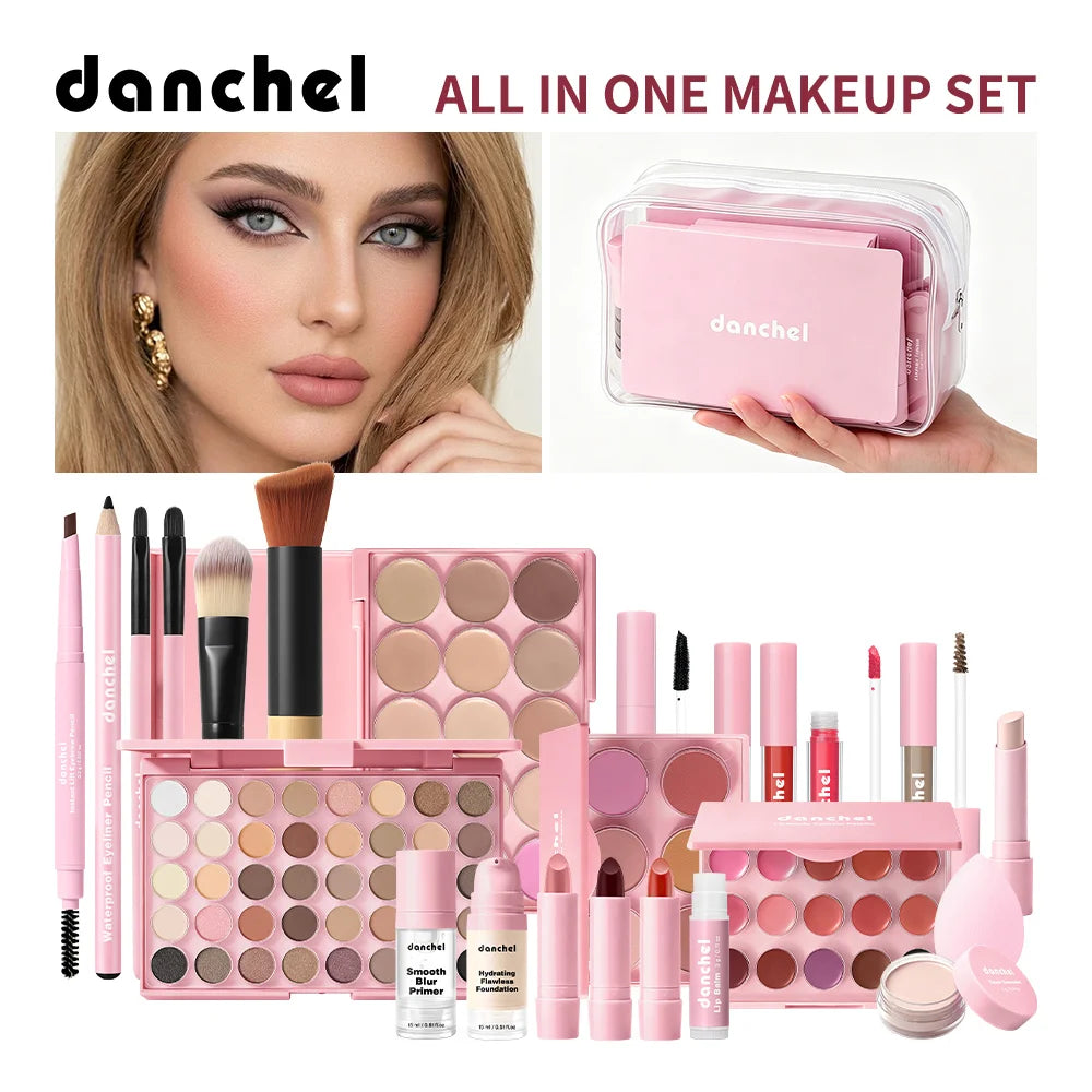 All in One Makeup Kit Professional Beauty Set for Beginners at Home and Travel