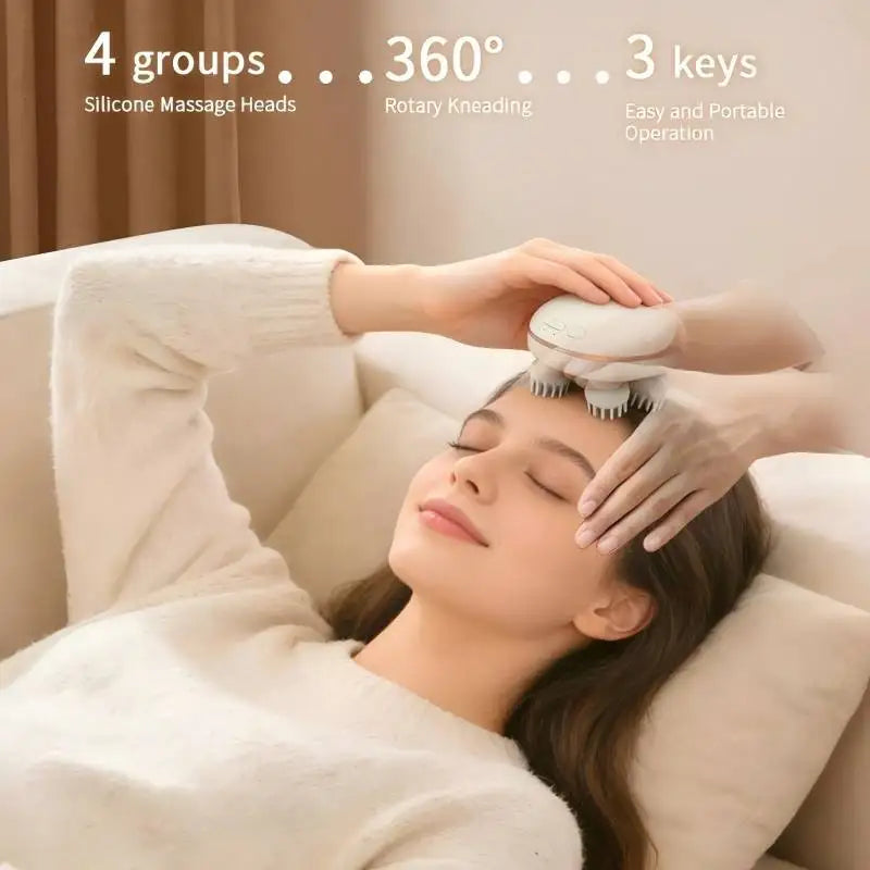 Scalp Massager Cordless Electric Head Scrubber for Deep Cleansing Relaxation at Home