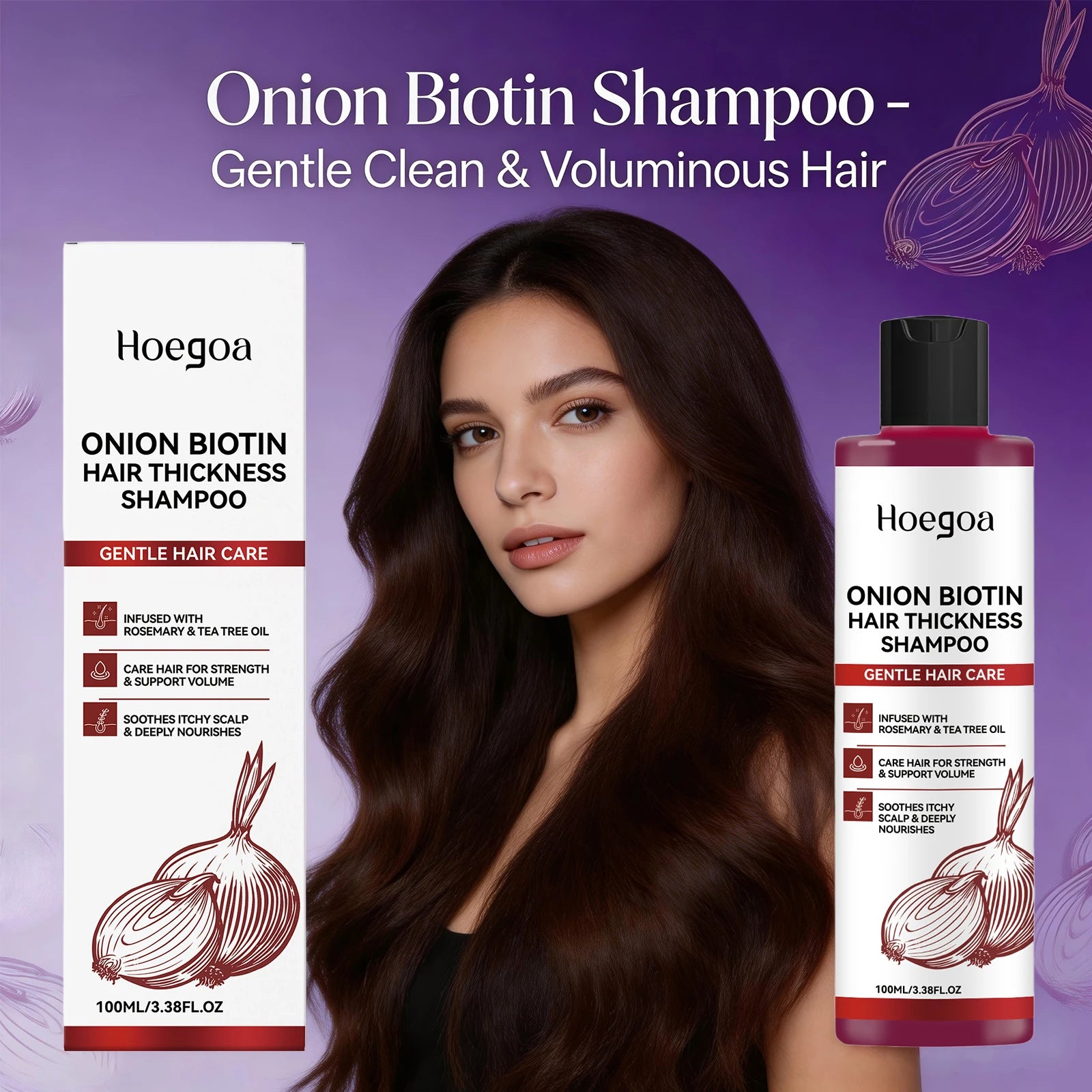 Onion Biotin Shampoo for Thicker Hair Growth and Scalp Care for Men and Women at Home - 4