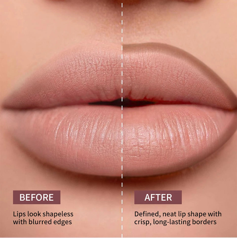 Lip Contour Stain Pen Long Lasting Waterproof Makeup for Daily Beauty and Travel