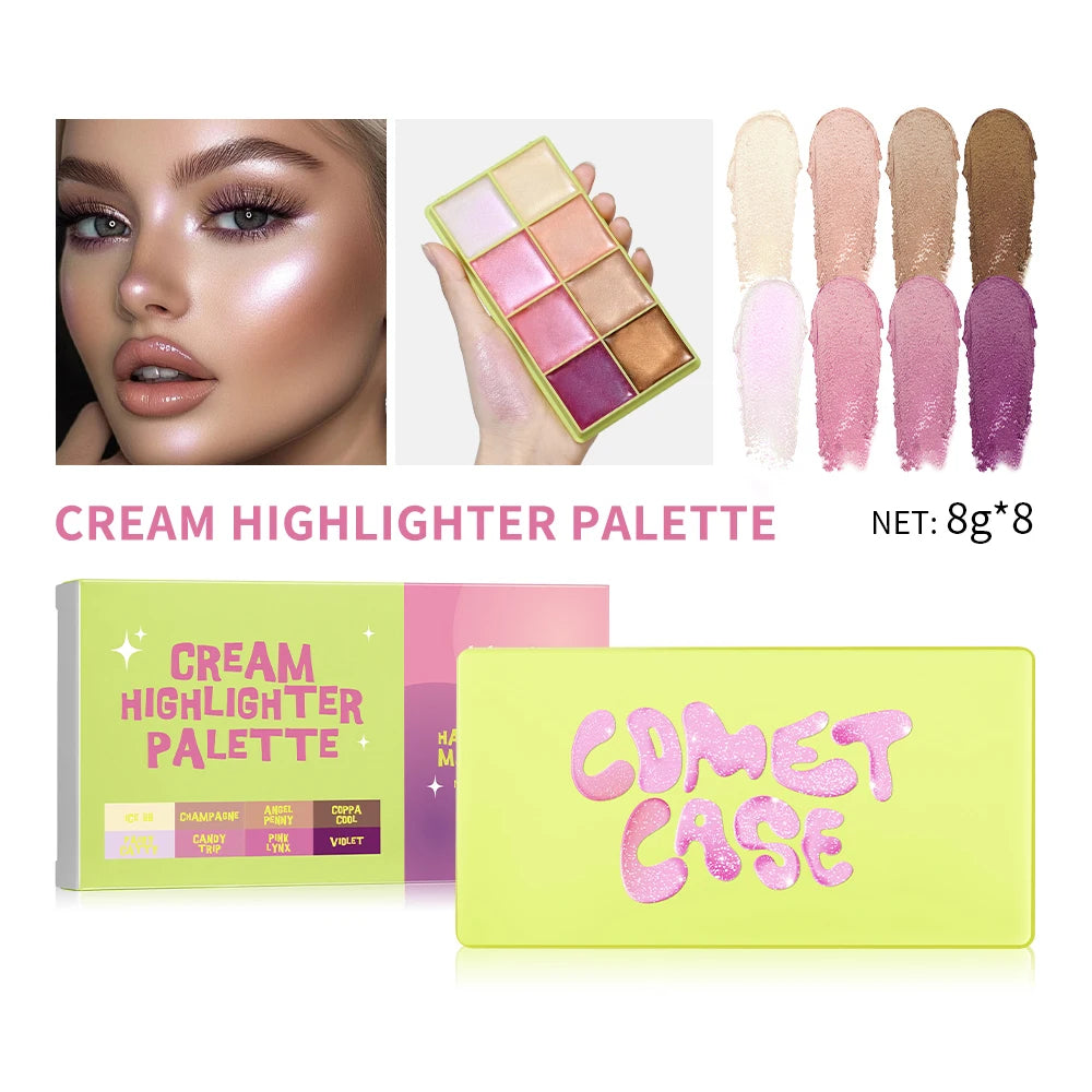 Blush Vivid Color Palette Cream Highlighter Makeup for Women Daily Beauty Routine
