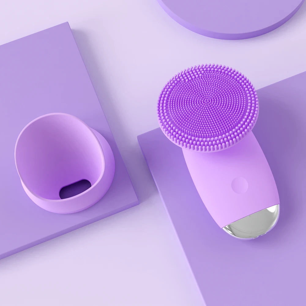 Electric Facial Cleansing Brush Sonic Vibration Scrubber for deep pore cleaning at home - 21