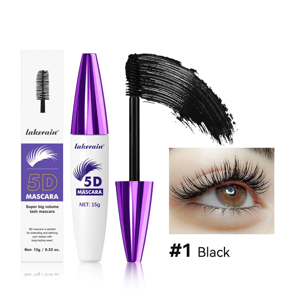 5D Mascara Waterproof Lengthening Lashes for Natural Daily Makeup and Long Lasting Eye Beauty