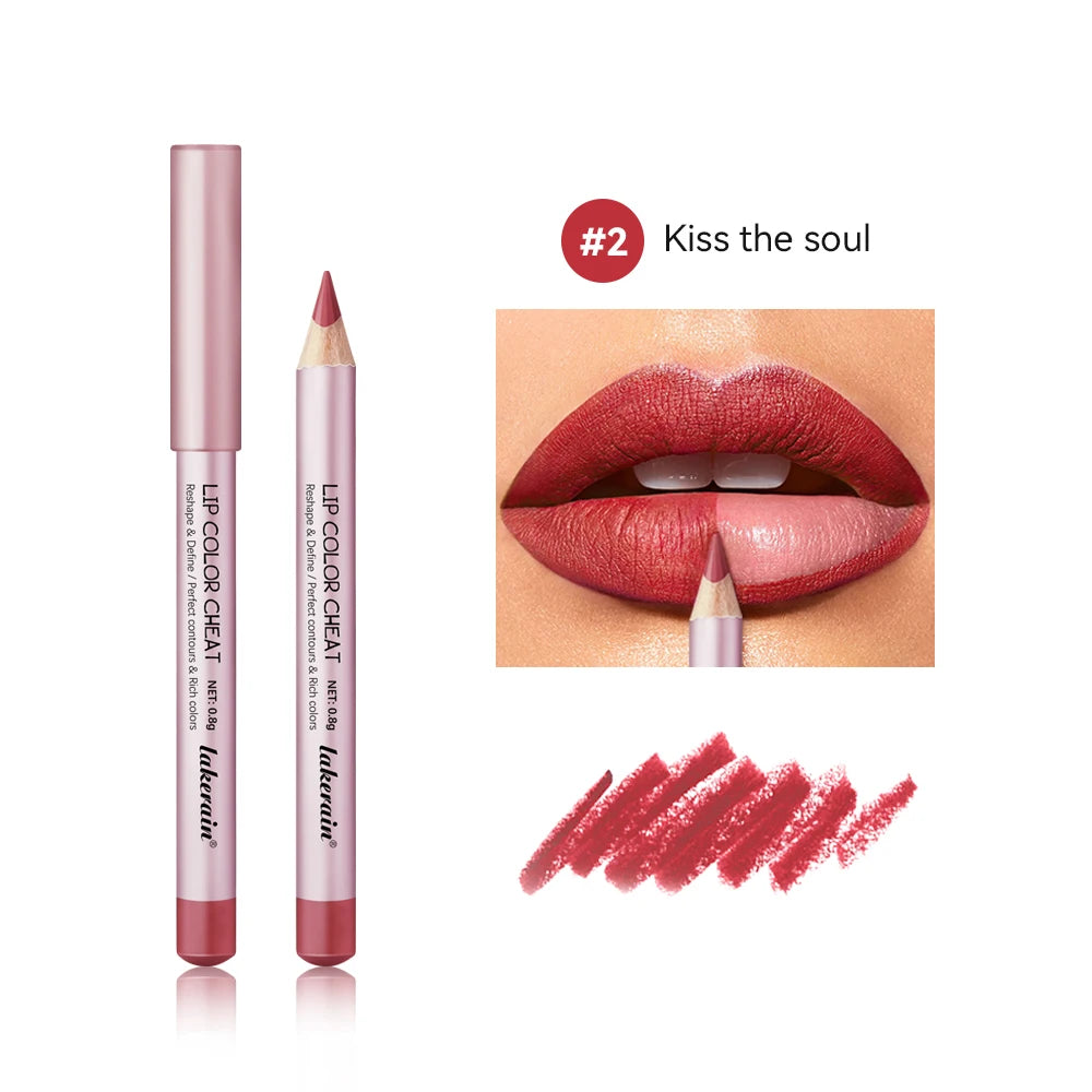 Matte Lip Liner Pencil Waterproof Contour Set for Women to Define Lips at Work or Parties - 23