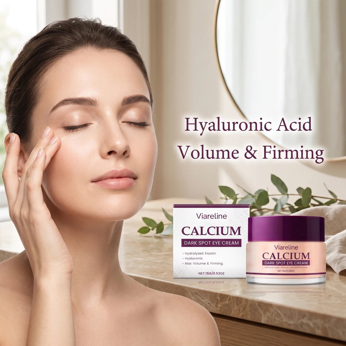 Calcium Eye Cream for Dark Circles and Fine Lines Firming Repair for Men and Women Daily Use