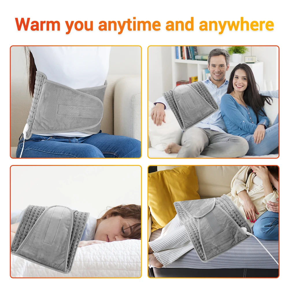 Electric Heating Pad with Temperature Control Adjustable Thermal Wrap for Office and Home Use