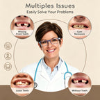 Realistic False Teeth Silicone Dentures Comfort Fit for Adults Seeking a Bright Smile