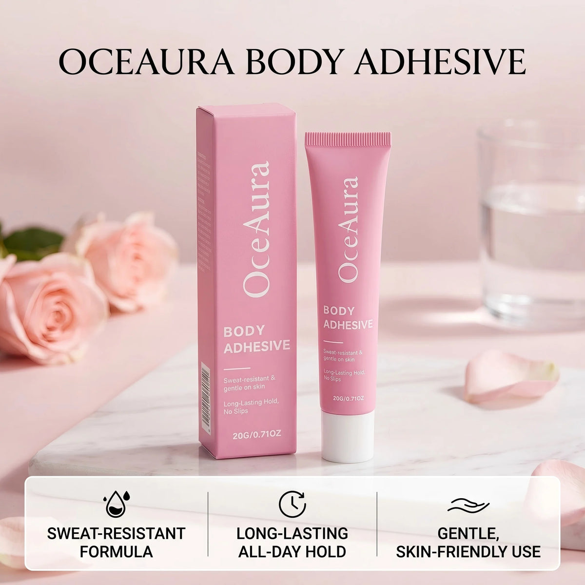 Body Adhesive for Clothing Sweatproof Invisible Hold for Daily Wear and Special Occasions