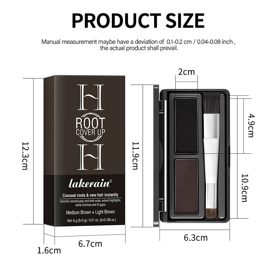 Hair Root Cover Up Powder Concealer for Instant Gray Coverage and Thinning Hair at Home
