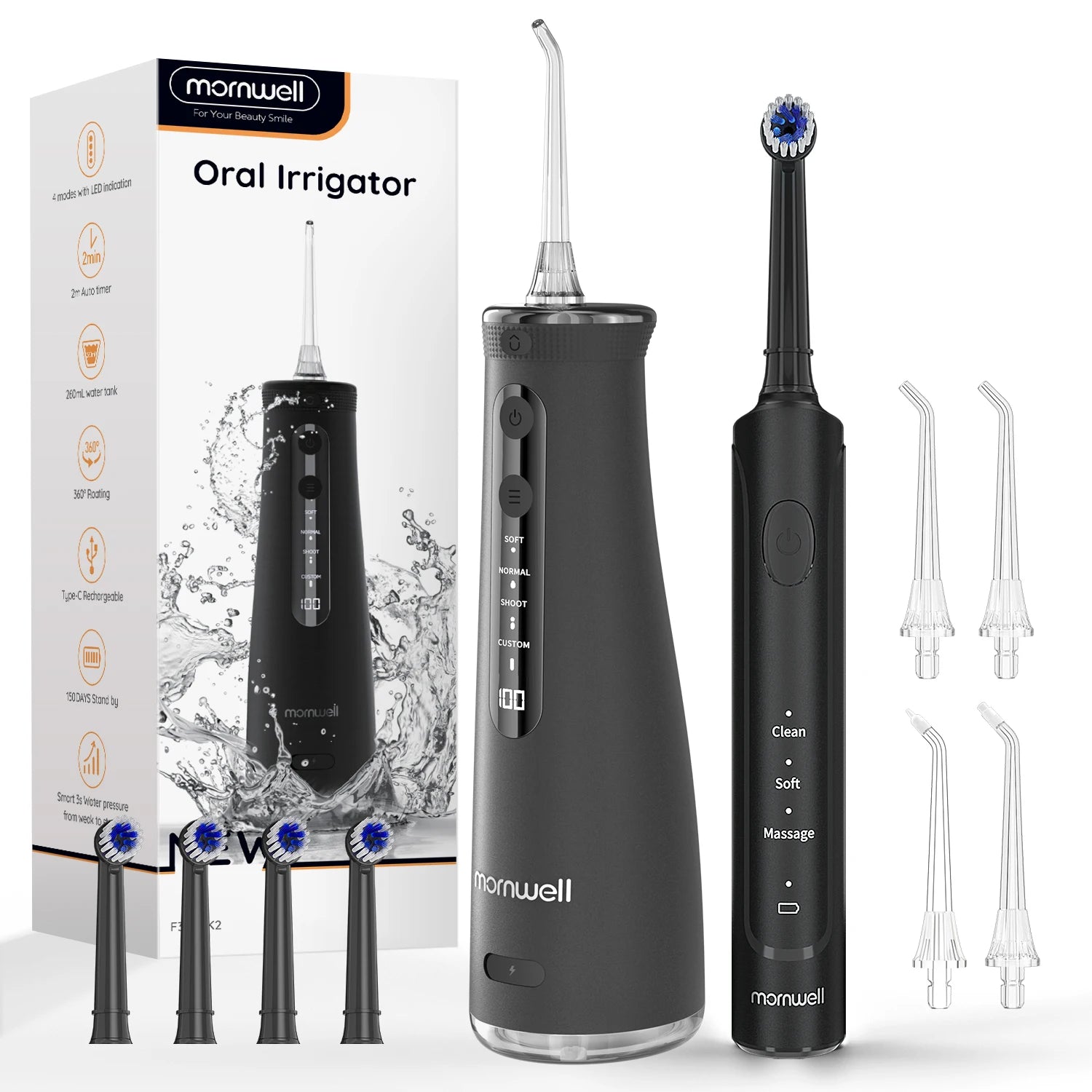 Electric Toothbrush Water Flosser Combo Oral Care Kit for Adults at Home - 20