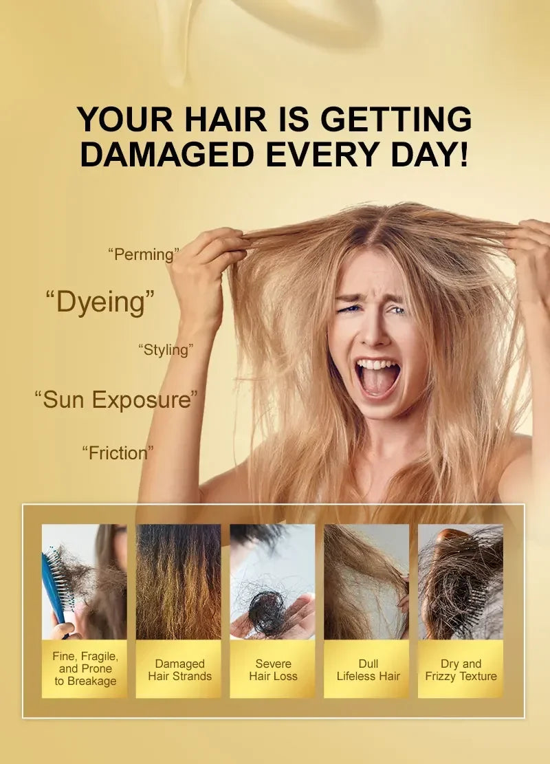 Amino Acid Hair Oil Nourishing Treatment for Smooth Shiny Hair and Heat Protection - 8