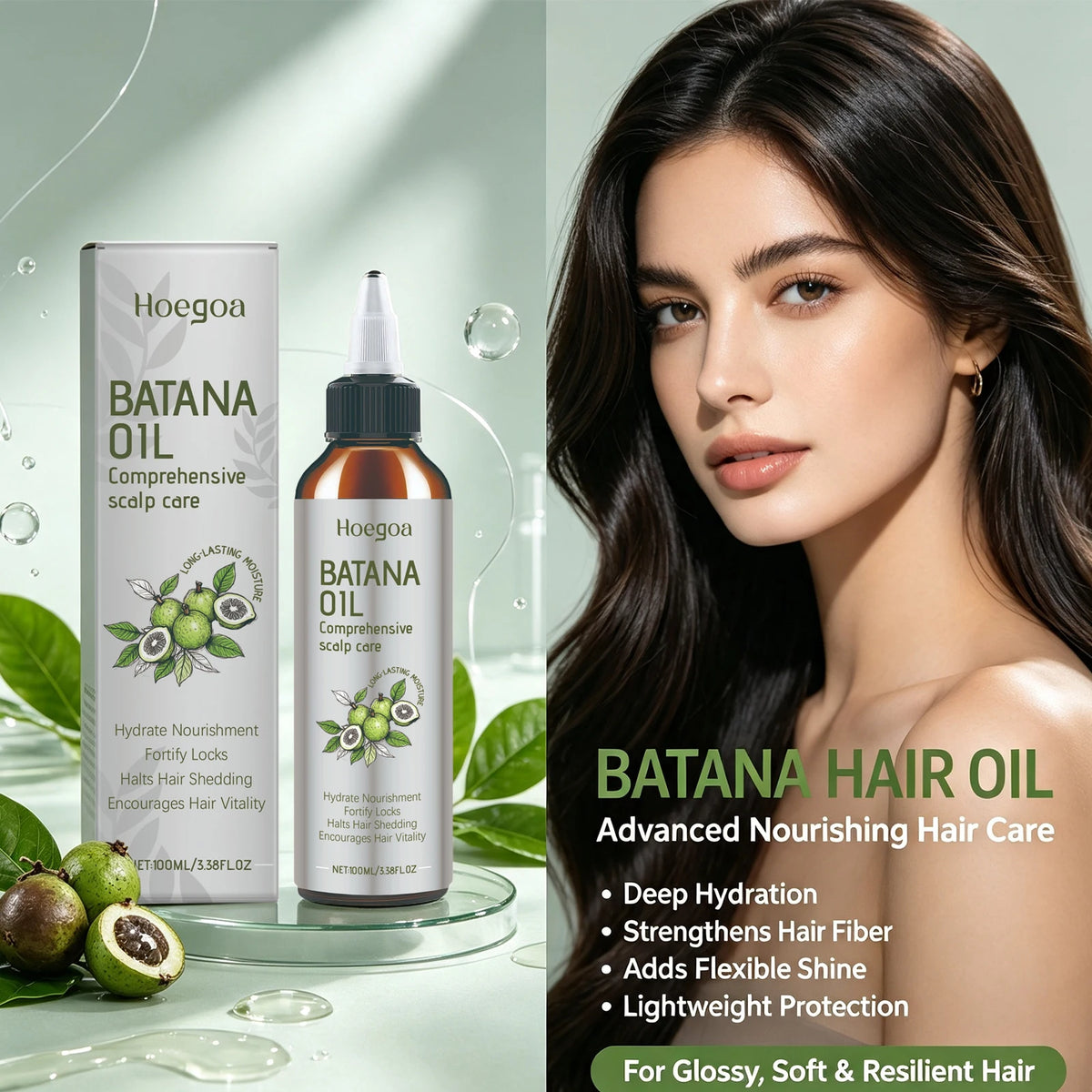Batana Oil Hair Serum for Stronger Roots and Scalp Care for Men and Women at Home Daily Use