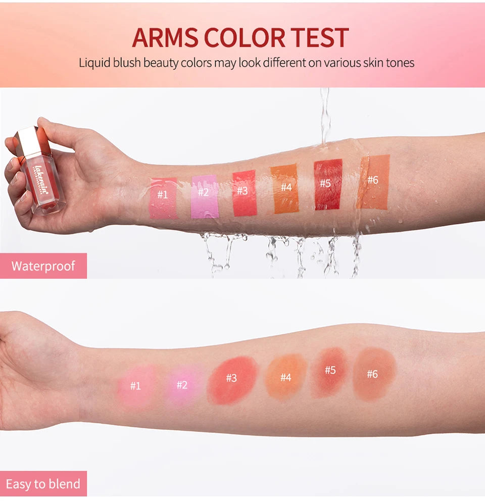 Liquid Blush Waterproof Creamy Texture Face Makeup for Natural Matte Finish Everyday Glow - 12