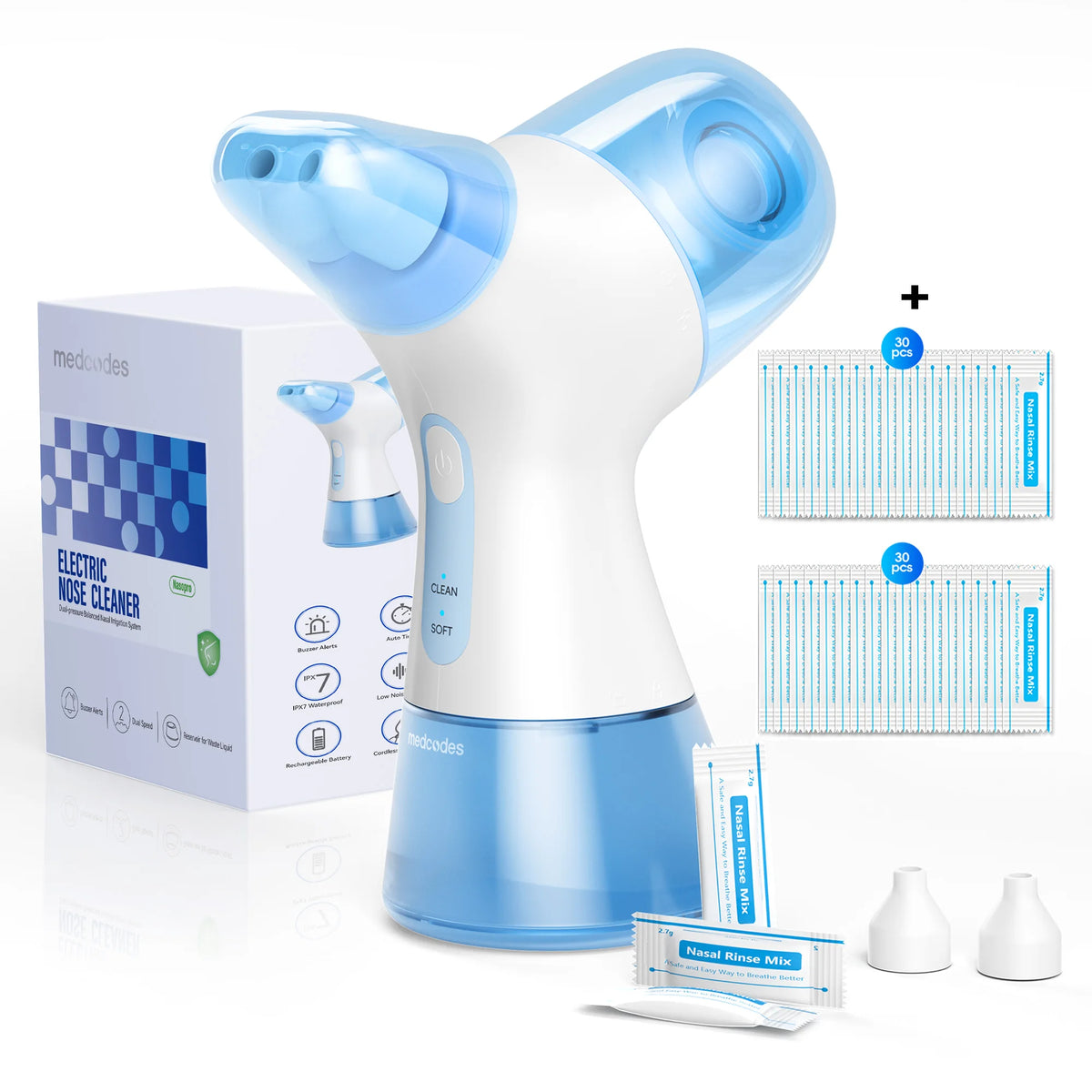 Electric Nasal Irrigation System Sinus Rinse Machine for Adults for Allergy and Congestion Relief