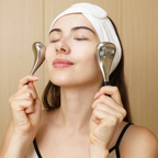 Ice Globes Stainless Steel Cryo Sticks for Facial Puffiness and Pore Tightening Spa Routine