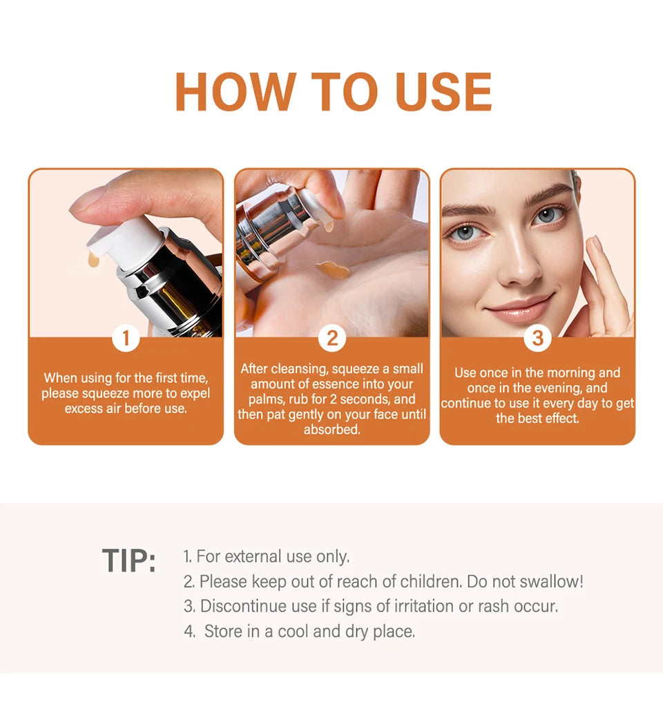 Vitamin C Face Serum Moisturizing Brightening Essence for Daily Skin Care Routine