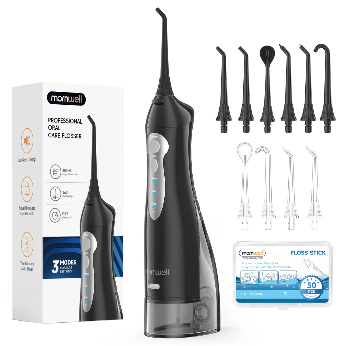 Portable Cordless Water Flosser Rechargeable Oral Irrigator for Travel and Home Cleaning