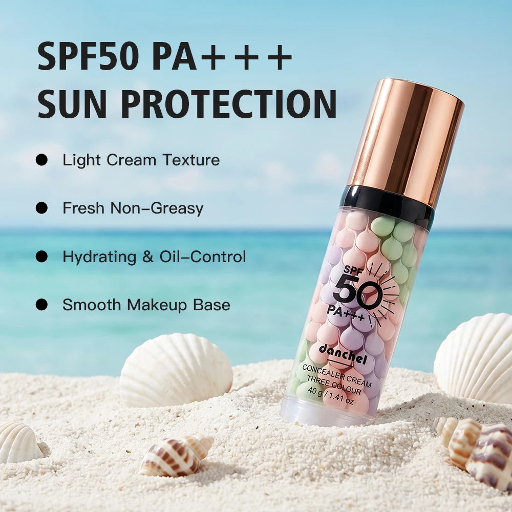 3 in 1 Primer Makeup Base Color Correcting Isolation Cream for Women Daily Face Care