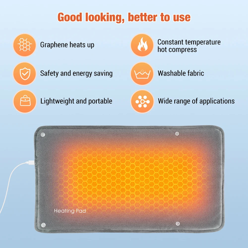 Graphene Heating Pad Portable USB Hand Warmer for Office Workers and Home Use During Winter - 2