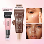 Power Primer and Glow Foundation Makeup Set for Radiant Skin for Women Daily Makeup Routine