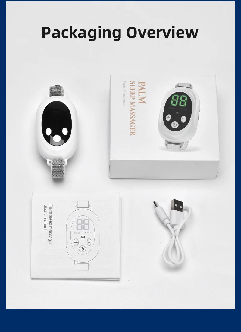 Microcurrent Sleep Aid Device Pulse Massager for Insomnia Stress Relief