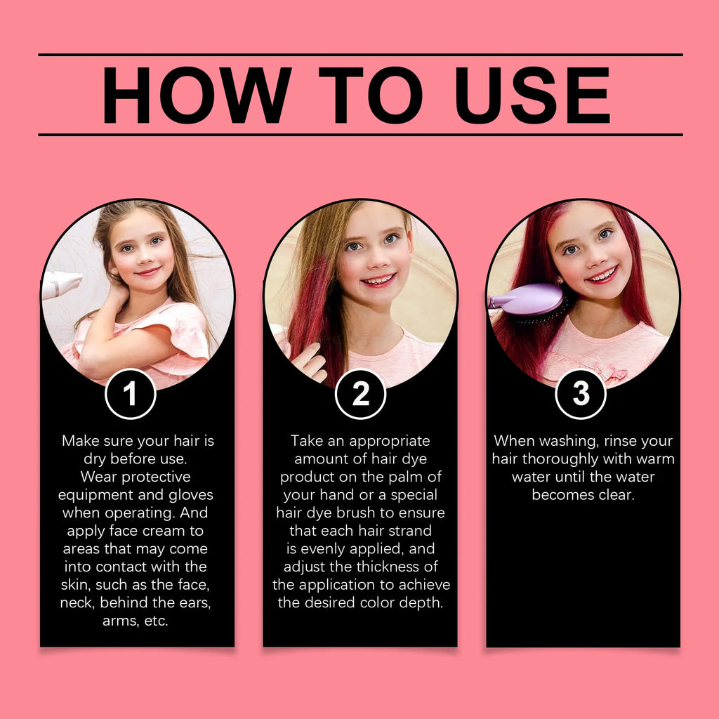Temporary Hair Color Wax Vibrant Styling Paint for Kids Parties and Daily Fun Styling