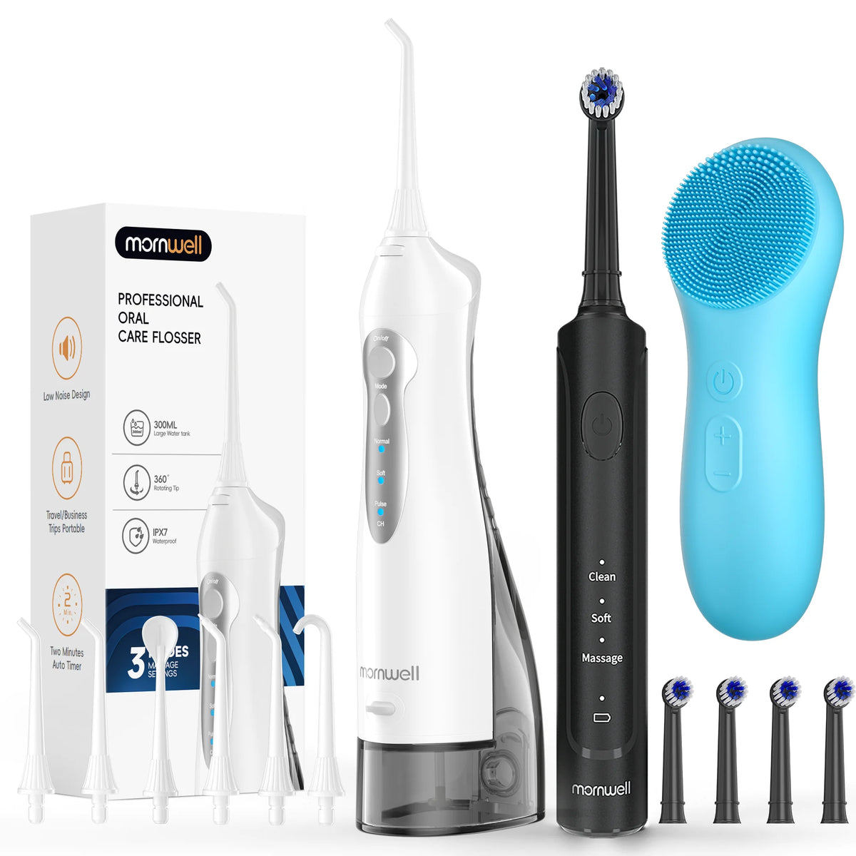Professional Oral Clean Kit Water Flosser Electric Toothbrush for Adults Home Travel