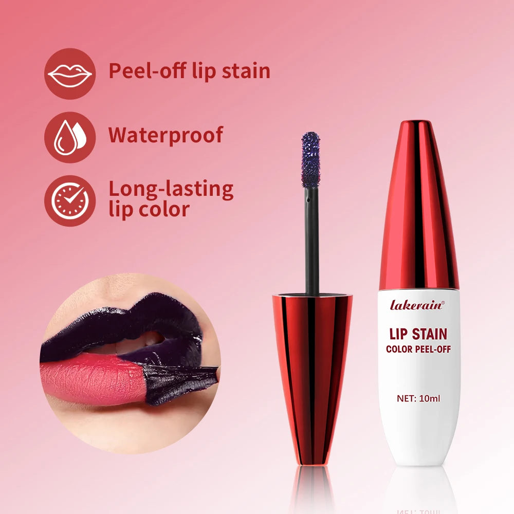 Peel Off Lip Stain Waterproof Matte Lipstick Long Lasting Tint for Women Daily Wear