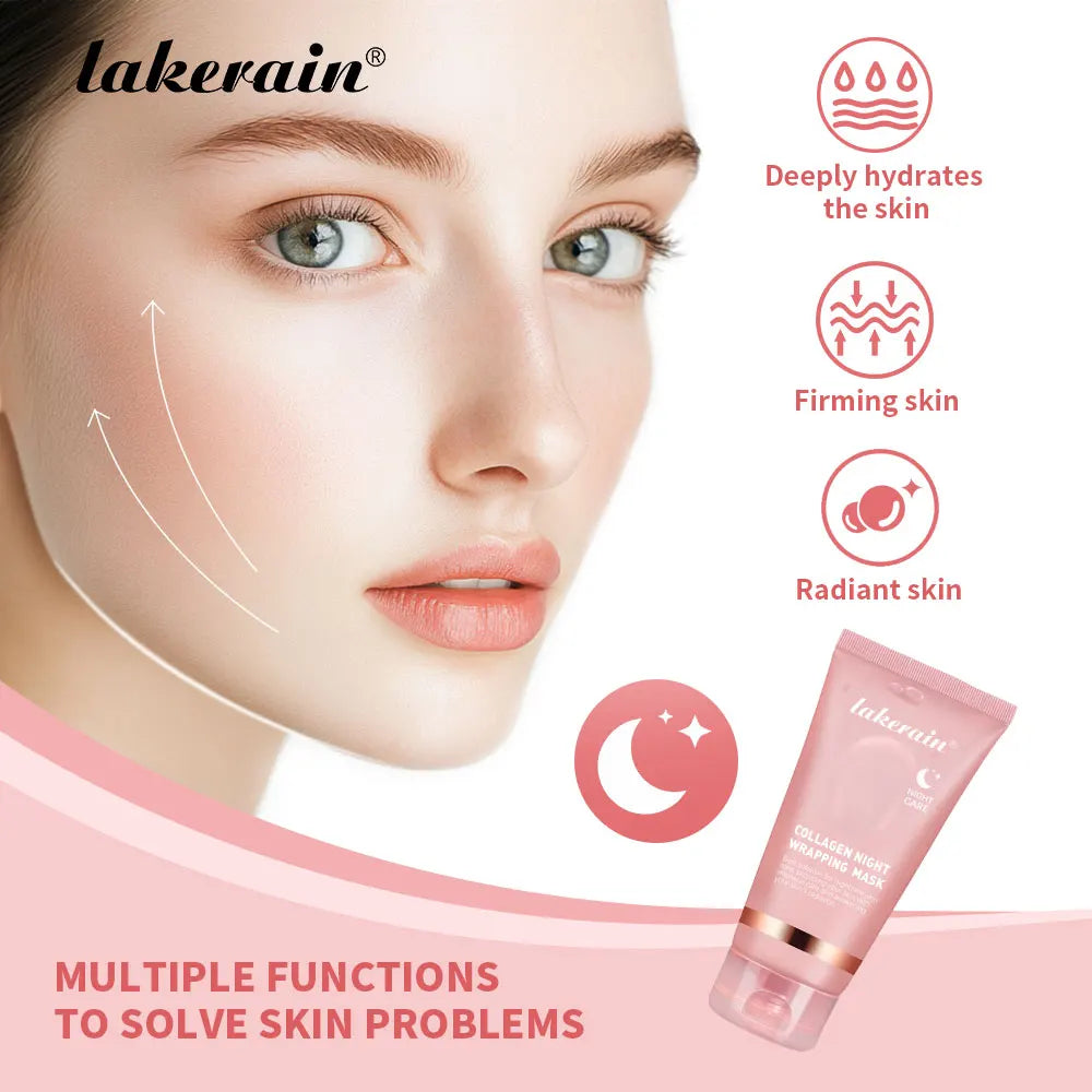 Collagen Turmeric Peel Off Facial Mask Deep Hydration Night Care for Women at Home