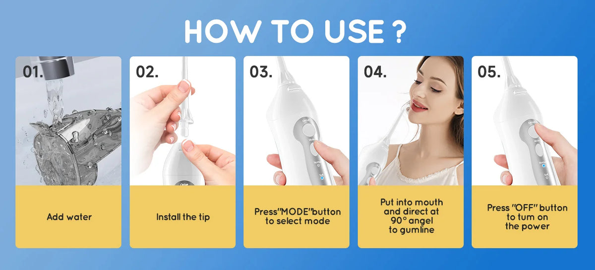 Portable Oral Irrigator and Electric Toothbrush Set Deep Cleaning for Home and Travel Use
