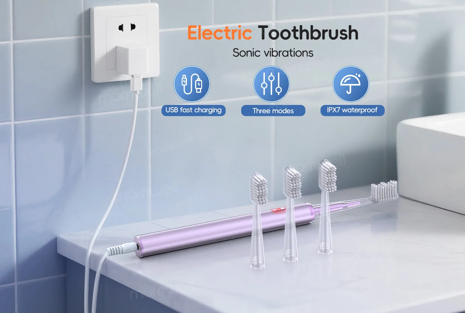 Portable Oral Irrigator and Electric Toothbrush Set Deep Cleaning for Home and Travel Use - 14