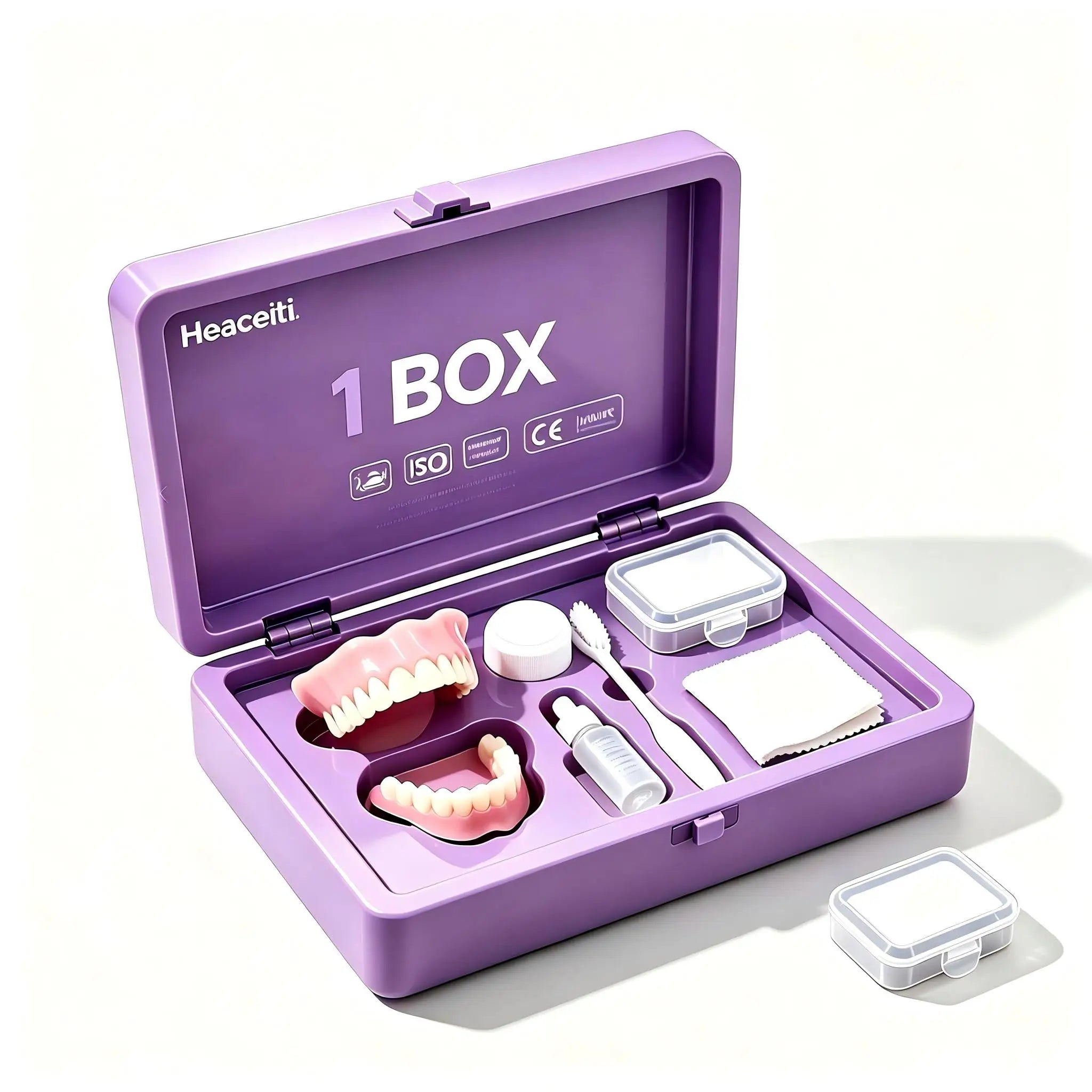 Denture Cosmetic Kit Realistic Upper Lower Teeth Set for Daily Smile Enhancement at Home - 9