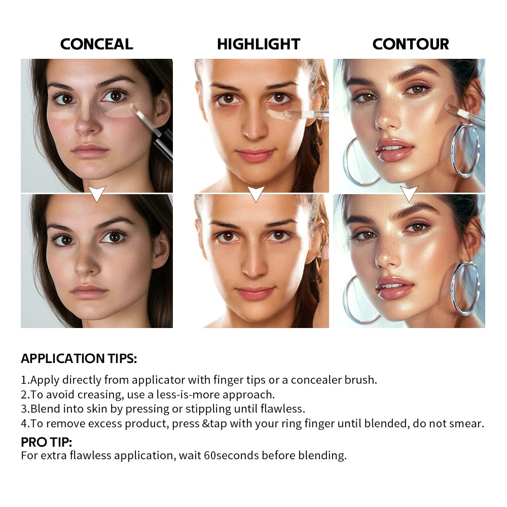 Multi Use Sculpting Concealer Full Coverage Makeup for Women and Daily Face Routine
