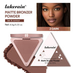 Matte Bronzer Powder Long Lasting Contour Makeup for Face Sculpting and Defined Finish