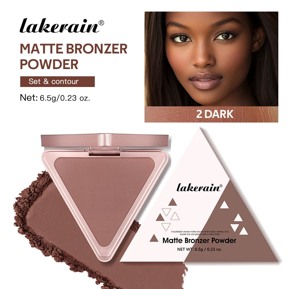 Matte Bronzer Powder Long Lasting Contour Makeup for Face Sculpting and Defined Finish
