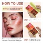Cream Highlighter Palette Long Lasting Bronzer Blush for Professional Makeup Artists