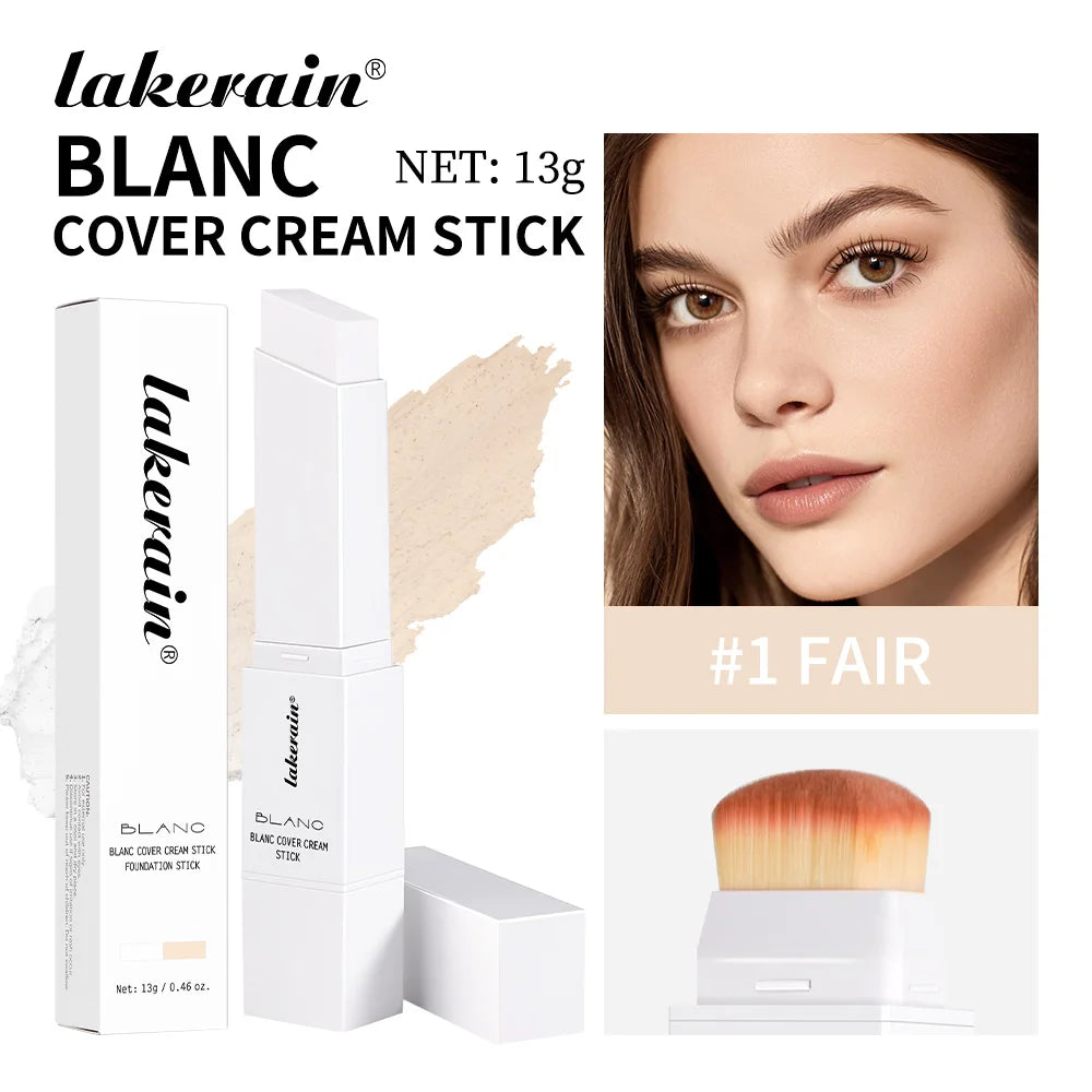 Blanc Cover Cream Stick Waterproof Foundation for Natural Makeup Coverage for Women Daily