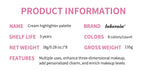Cream Highlighter Palette Long Lasting Bronzer Blush for Professional Makeup Artists