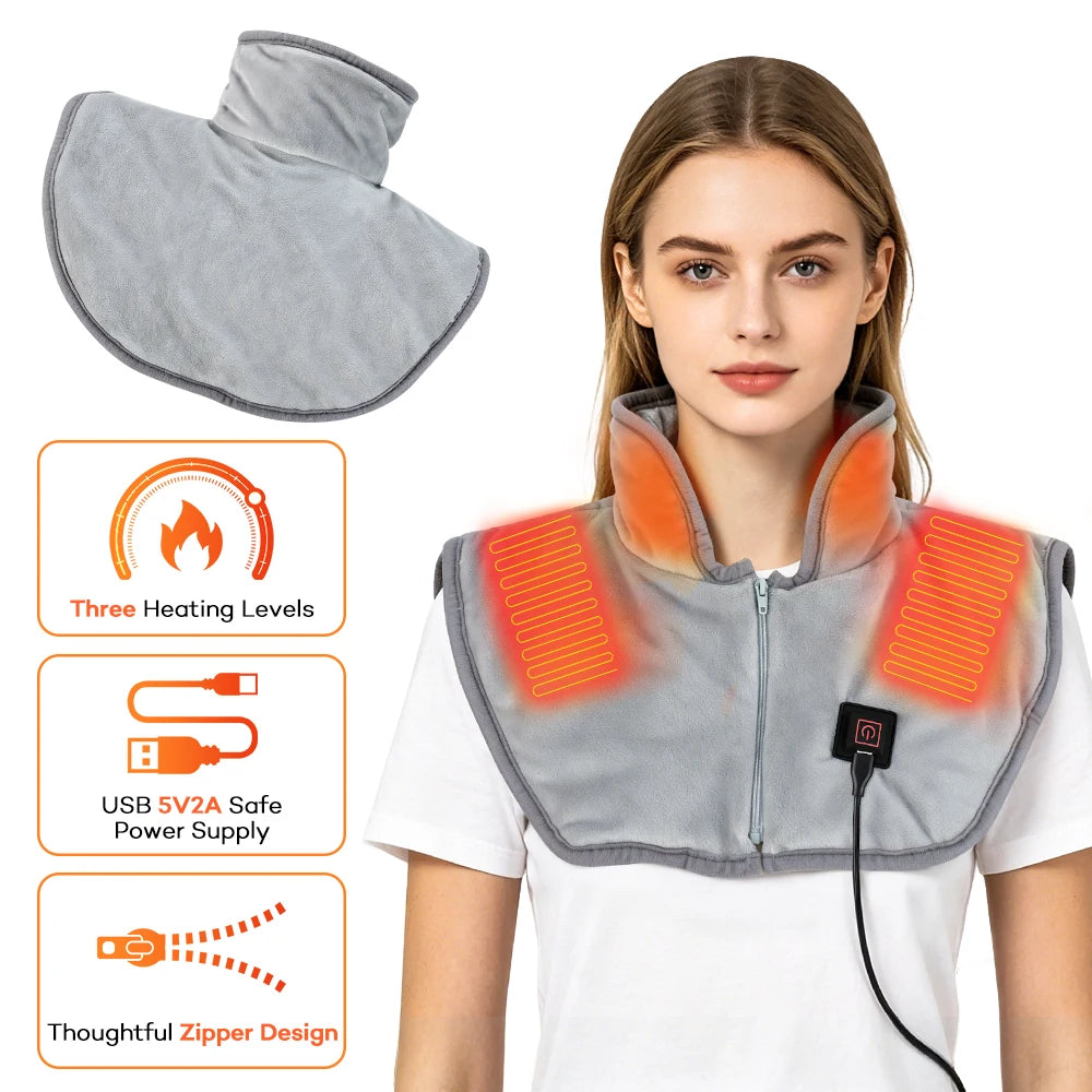 Electric Heating Shoulder Neck Pad USB Heated Wrap for Office Workers at Home in Winter