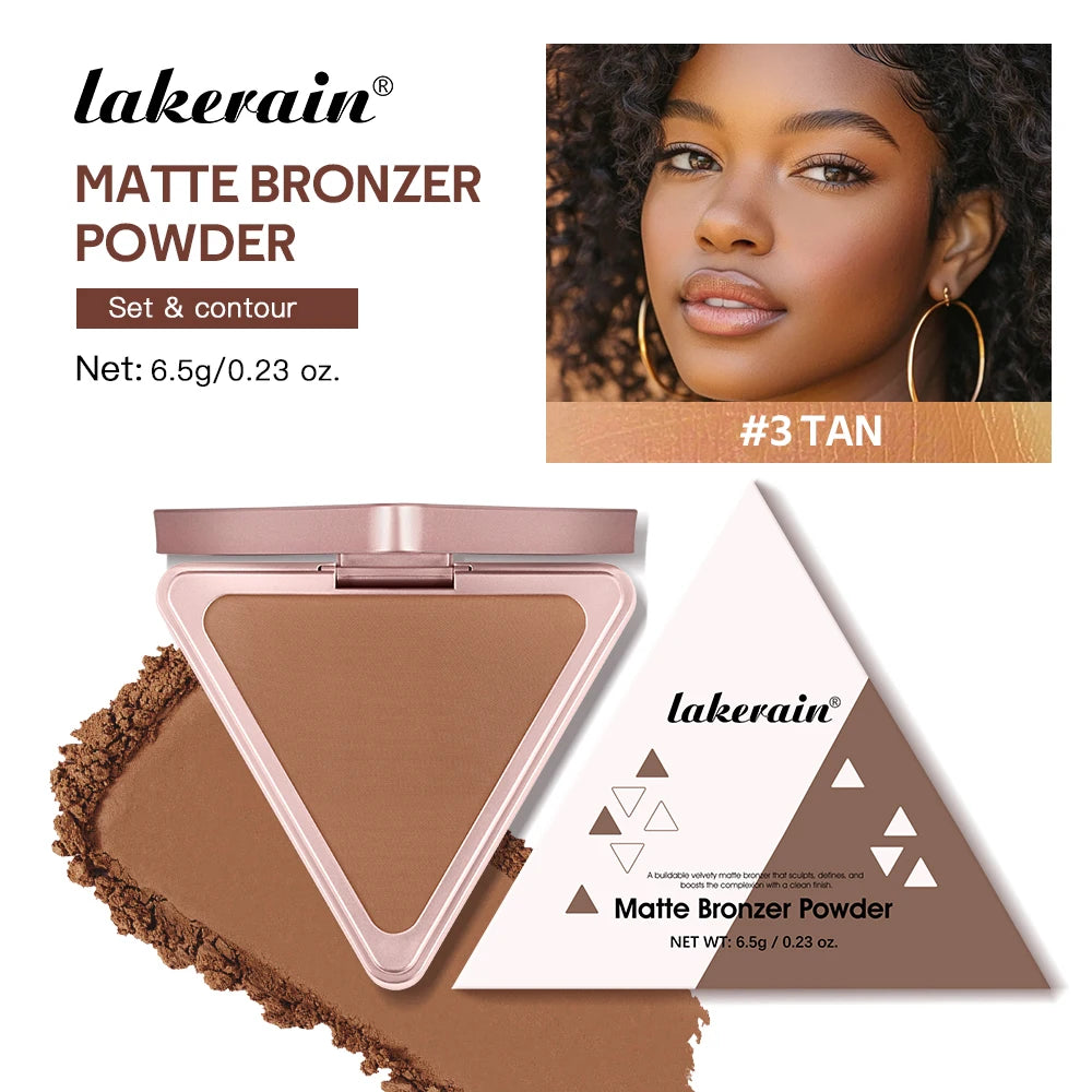 Matte Bronzer Powder Long Lasting Contour Makeup for Face Sculpting and Defined Finish - 30