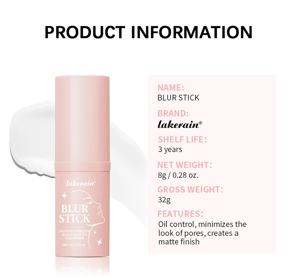 Blur Stick Face Primer Pore Minimizing Oil Control Makeup Base for Daily Use and Smooth Skin