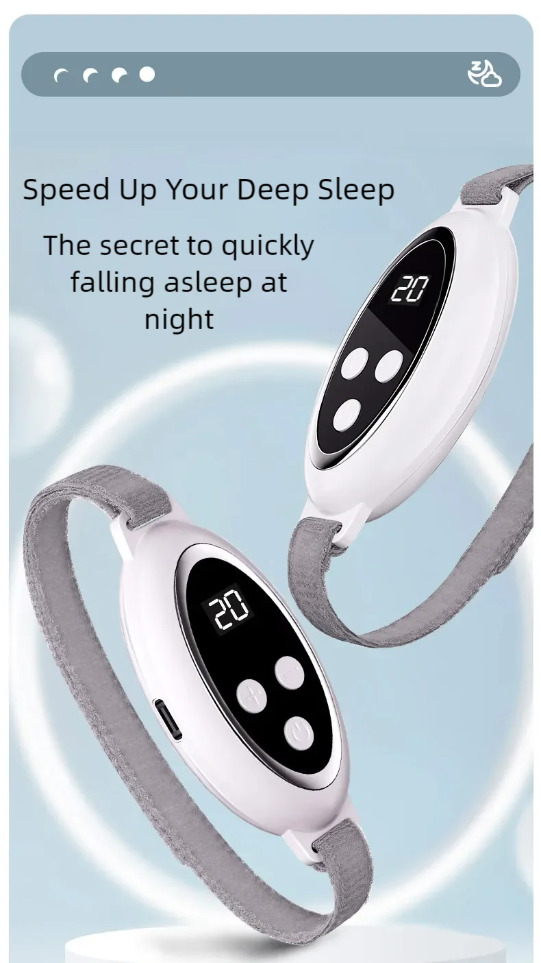 Microcurrent Sleep Aid Device EMS Pulse Massager for Restful Sleep and Anxiety Relief at Home - 7