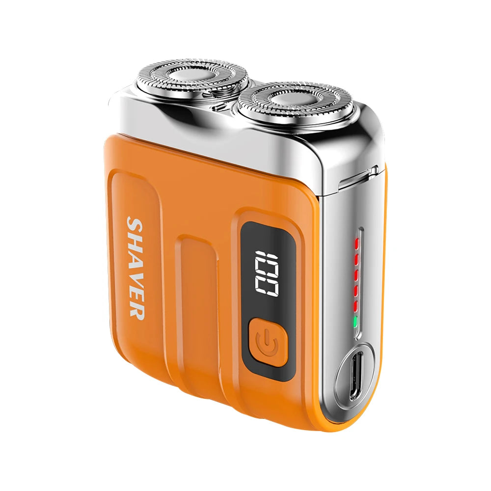 Mini Electric Shaver Portable Rechargeable Rotary Razor for Men and Women Travel Grooming - 32